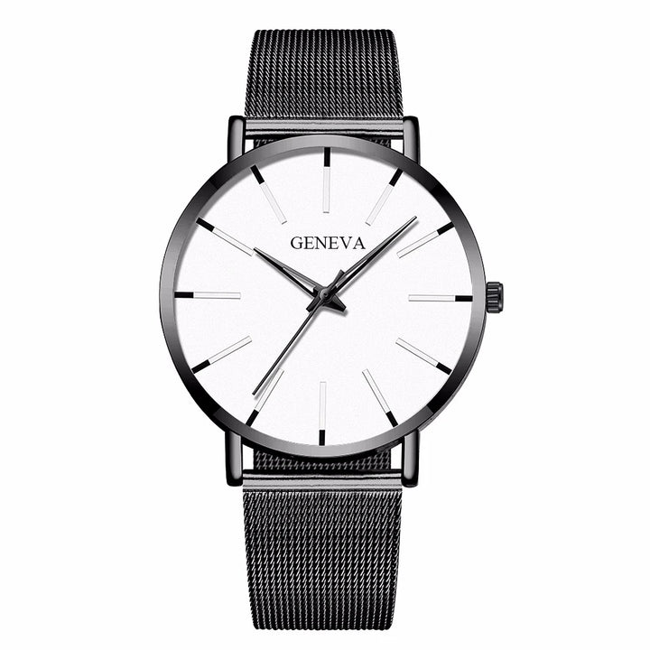 Fashion Ultra-thin Men Business Watches Steel Mesh Band Male's Quartz Watch Relogio Masculino