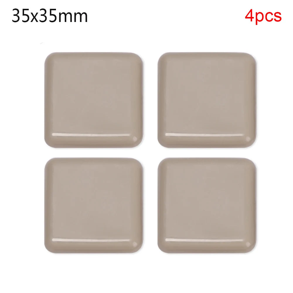 4pcs Furniture Leg Slider Pads Anti Scratch Easy Move Heavy Furniture Thickened Moving Pad Anti-abrasion Floor Protector Mat