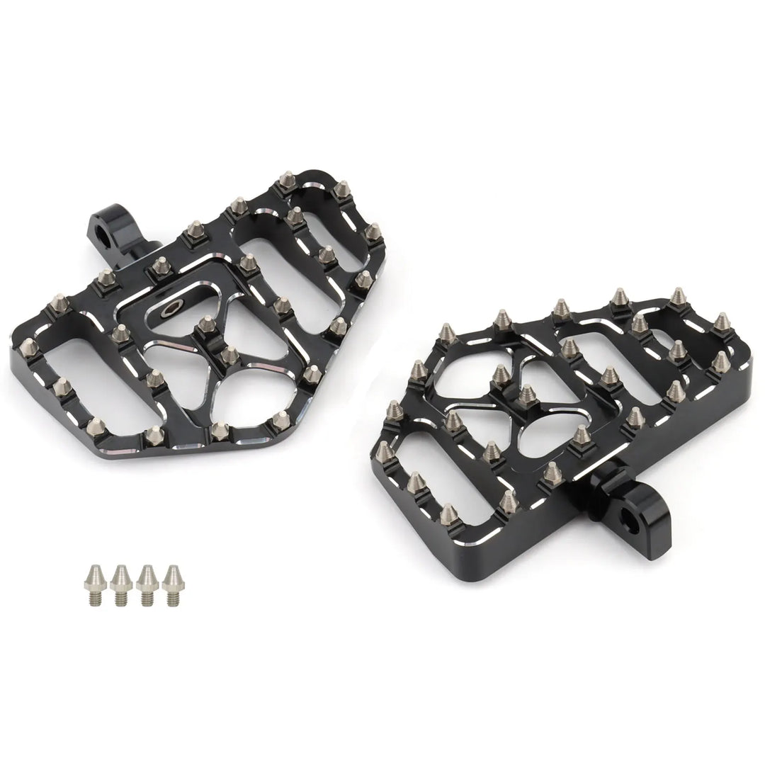 Motorcycle MX Foot Pegs Wide Fat Floorboards Footrests Pedals Peg For Harley Sportster XL 1200 883 Dyna FXDF FLH Bobber Street