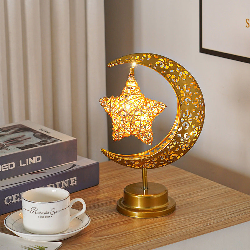 Christmas Gift Moon Lamp Ball Lamp Star Moon Lamp Muslim Festival Decorative Lamp Bedroom Desk Lamp Atmosphere Shaped Lamp