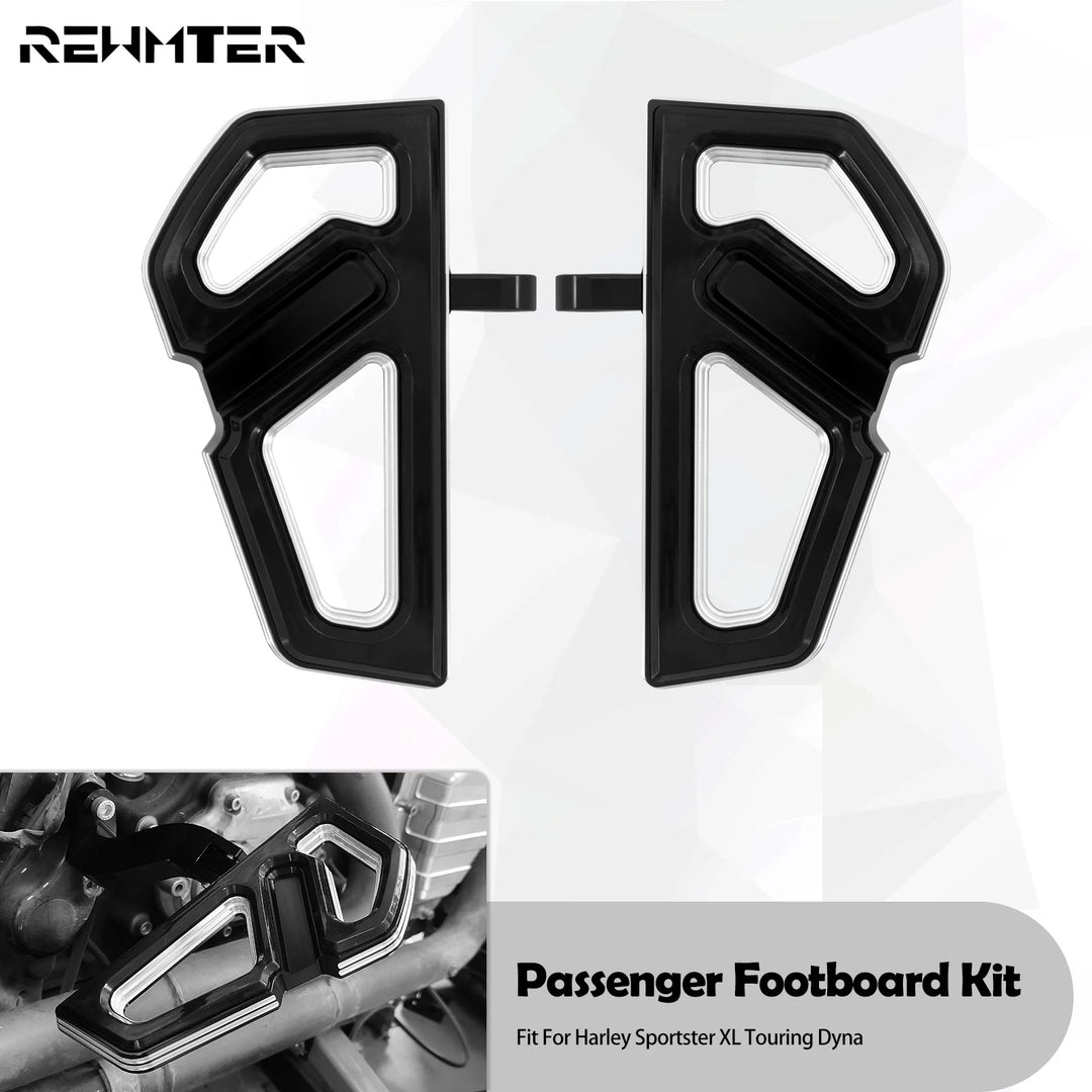 Motorcycle Rear Passenger Footboard Kit Floorboard Pedal Footpegs For Harley Touring Sportster Dyna Road Street Glide Fat Boy FL