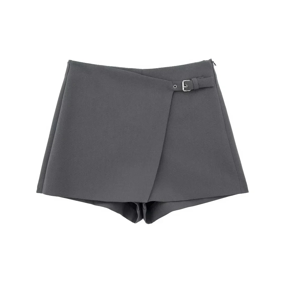 ASDS  Asymmetrical Skirt Pants Women's Shorts Mini  Hight Waist Zipper Woman Fashion Skirt Pants