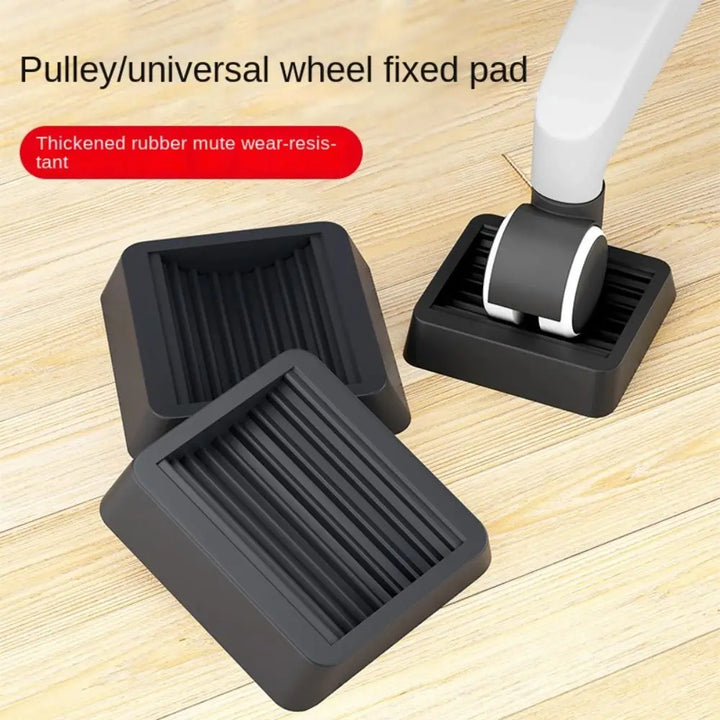 Office Chair Wheel Stopper Furniture Caster Cups Hardwood Floor Protectors Anti Vibration Pad Chair Roller Feet Anti-slip Mat