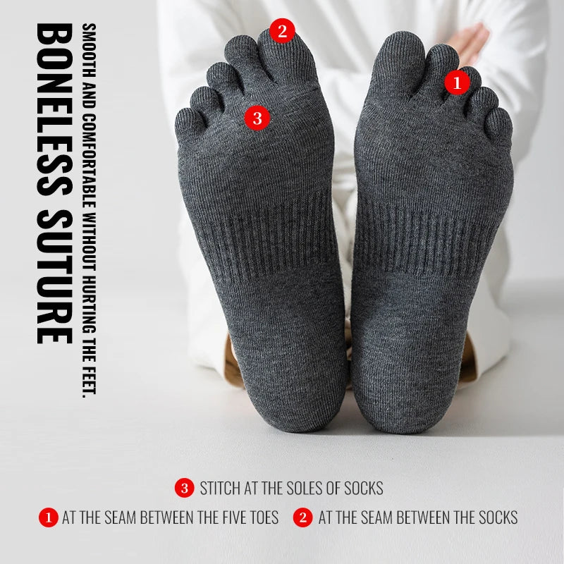 Woman’s Pure Cotton Breathable Five Toe Socks