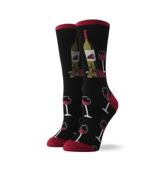 Woman’s Cotton Wine Socks