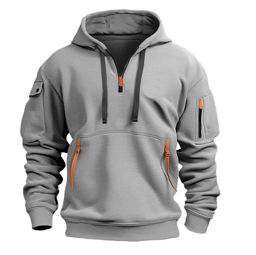 Men’s Zipper Fleece Pullover Hoodie