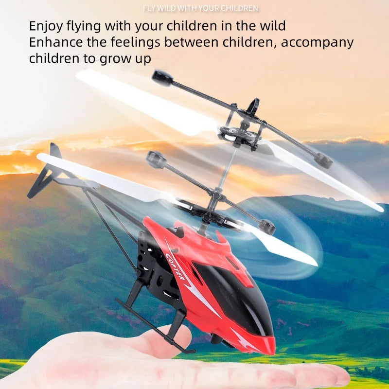 Rechargeable Mini RC Drone Remote Safe Fall-resistant RC Helicopters Drone Children Toys（No remote control battery）