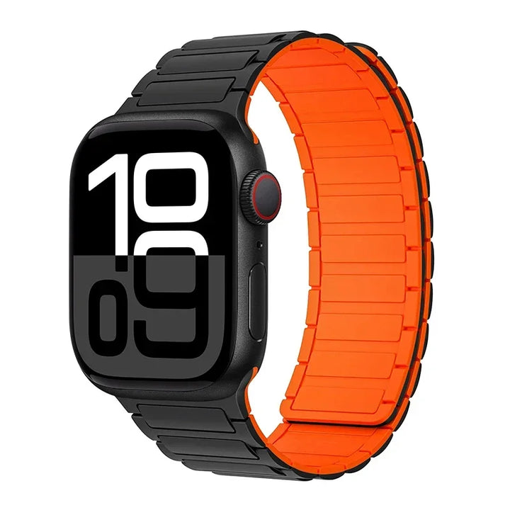 Magnetic Strap for Apple Watch Band 45mm 44 mm 40mm 46mm 41mm 42mm 38 Silicone Bracelet iWatch Series 8 7 6 Se 9 10 Ultra2 49mm