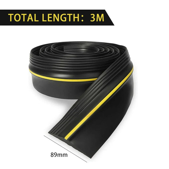 3 Meters Garage Door Bottom Seal Weather Stripping PVC Rubber Seal Strip Electric Door Bottom Seal Water Noise Seal Bumper Strip