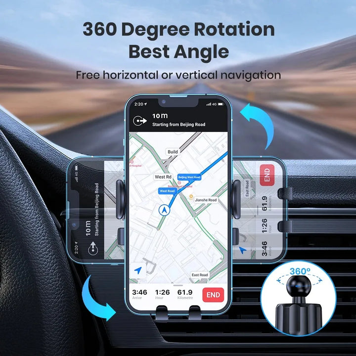 Universal Auto Lock Phone Stand With Hook Clip IPhone/Android