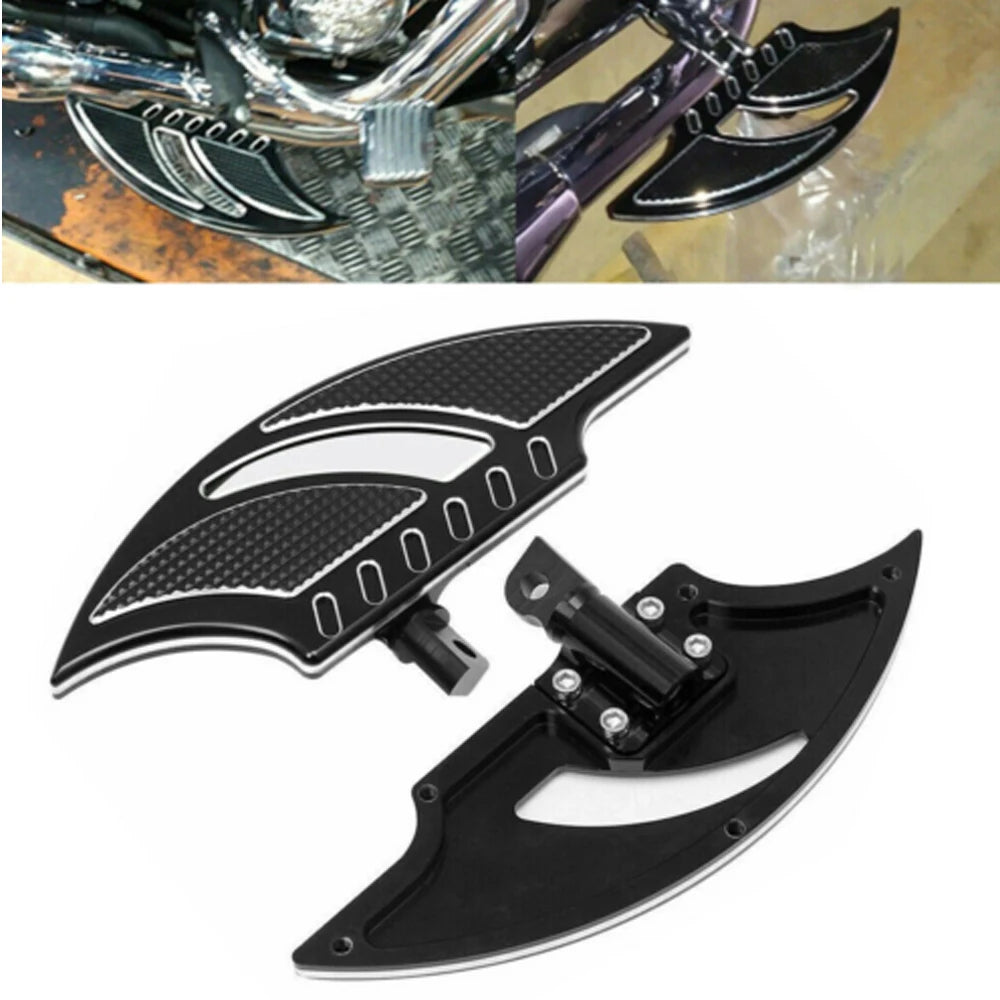 Motorcycle Black Floorboards Foot Pegs Footrest Pedals For Harley Touring Electra Glide Road King Dyna Sportster 883 1200