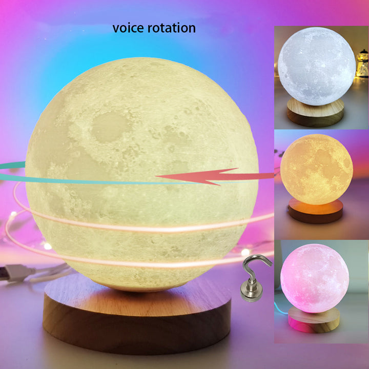 Rotating Moon lamp with speaker