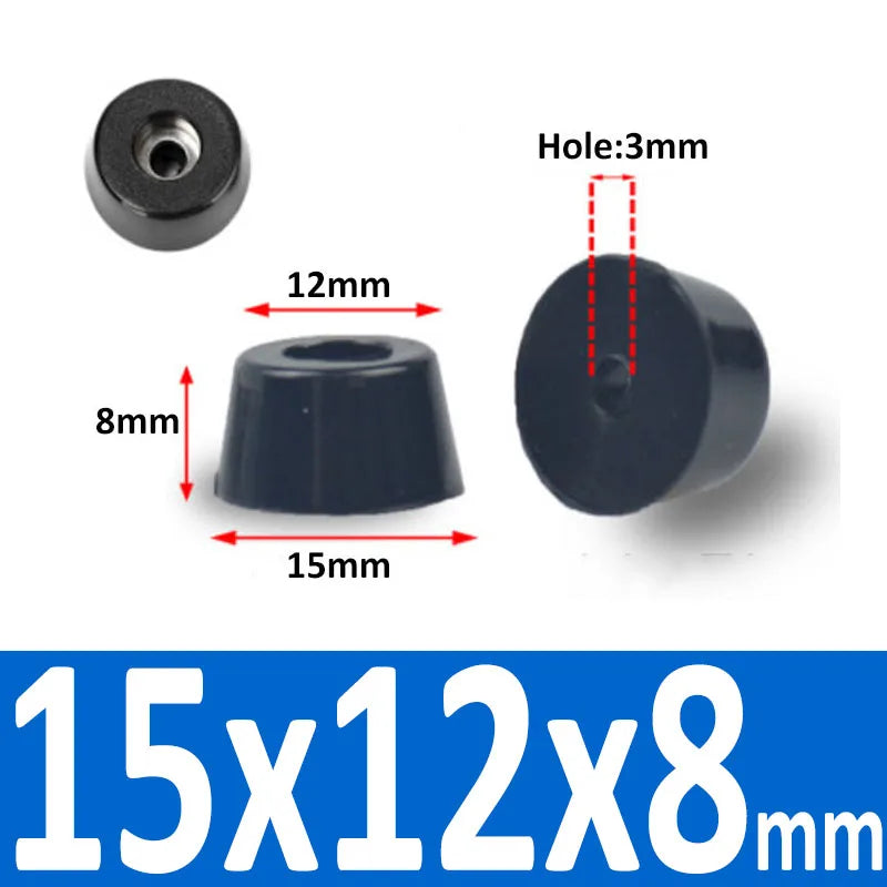 4/8/10/20 Pcs Black Synthetic Rubber Table Foot Pad Non-slip Absorber Shock Stand With Gasket Box Speaker Furniture Leg