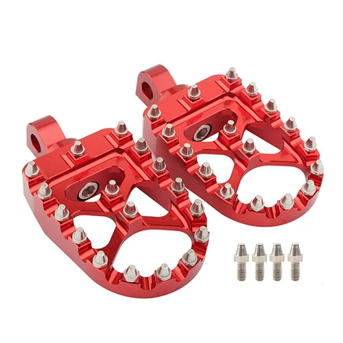 Motorcycle MX Foot Pegs Wide Fat Floorboards Footrests Pedals Peg For Harley Sportster XL 1200 883 Dyna FXDF FLH Bobber Street