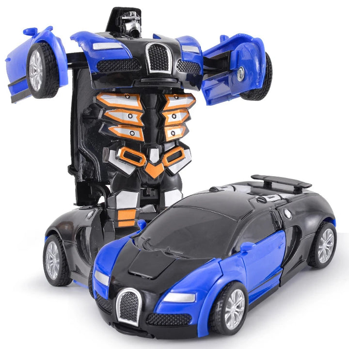 One Click Automatic Collision Deformation Robot Boy Gift Dual Form Toy Car Father Son Interactive Model Car