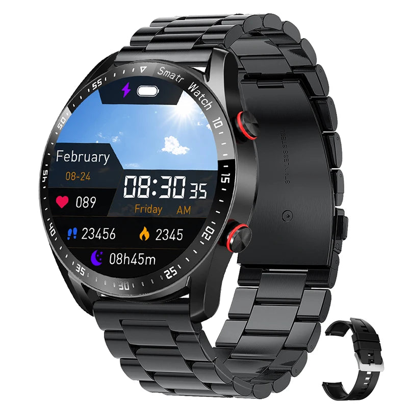 2024 New Smart Watch Men 1.5 inch Full Touch Screen Bluetooth Call Business Man Watches Fitnes Sports Smartwatch For Android IOS