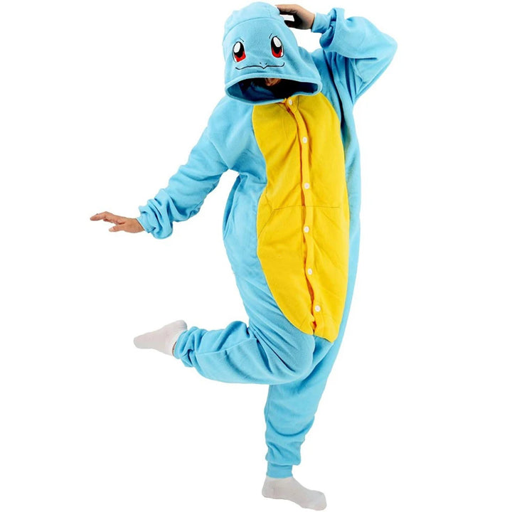 Pokemon Cosplay Pajamas Costume Halloween Squirtle Onesie Christmas One-Piece Kigurumi Men Full Body Pijama Anime Whole Clothes