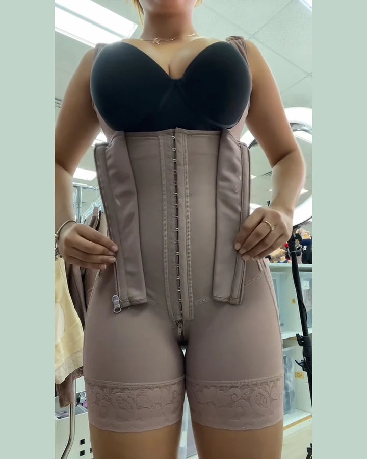 Fajas Colombianas High Compression Flatten Abdomen Butt Lifter Body Shaper with Bones Tummy Control Shapewear Waist Trainer