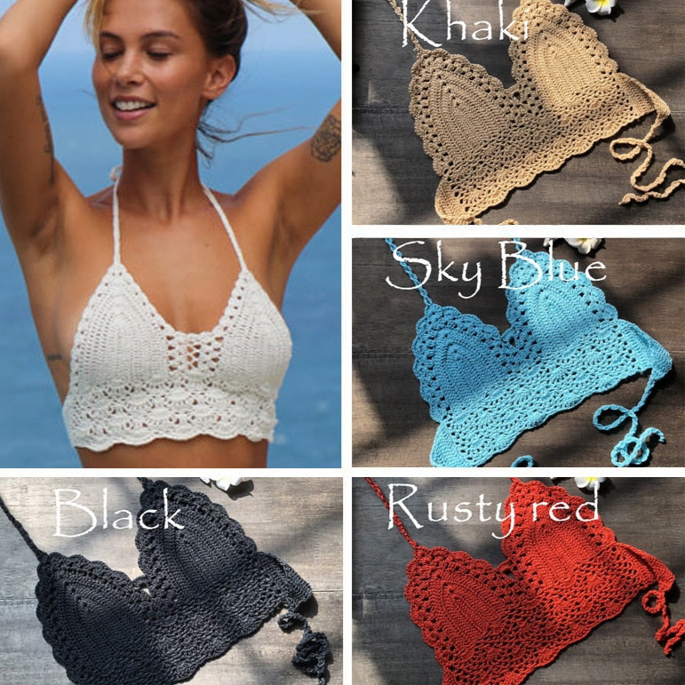 Woman’s Knitted Bikini Top