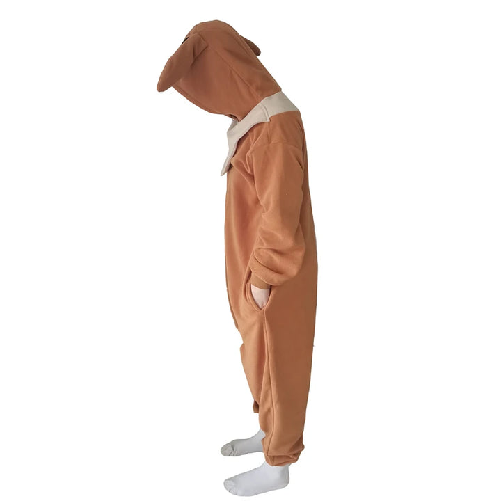 Eevee Costume Pajamas Pokemon Cosplay Onesie New Year Gift Christmas Women Men Whole One-Piece Kigurumi Anime Full Body Pijama