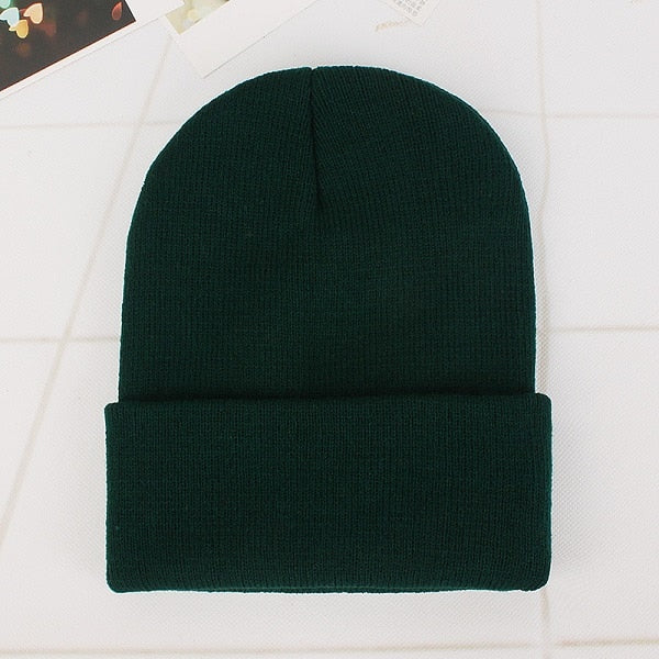 Woman’s Solid Knitted Winter Beanies