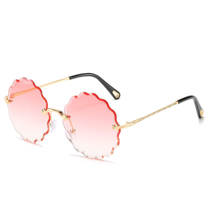 Woman’s Diamond Trim Frameless Sunglasses