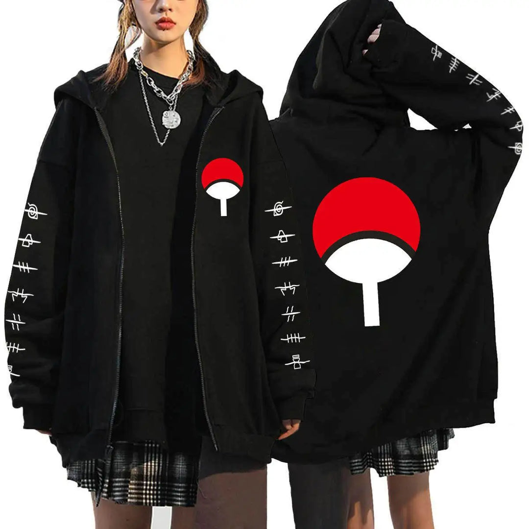 Autumn Zip Up Jacket Anime Naruto Figures Sweatshirt Men Women Plus Size Casual Clothing Harajuku Cartoon Coat Halloween Gifts