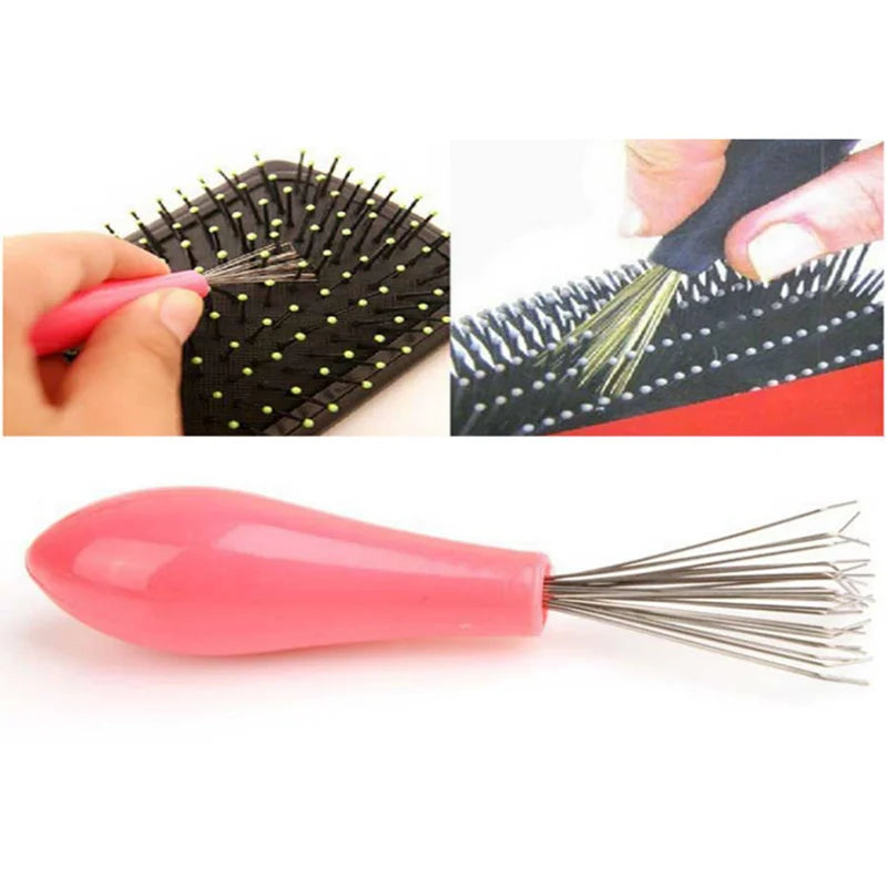 Comb Hair Brush Cleaner Plastic Handle Cleaning Brush Remover Embedded Beauty Tools Cleaning Products Cleaning Supplies