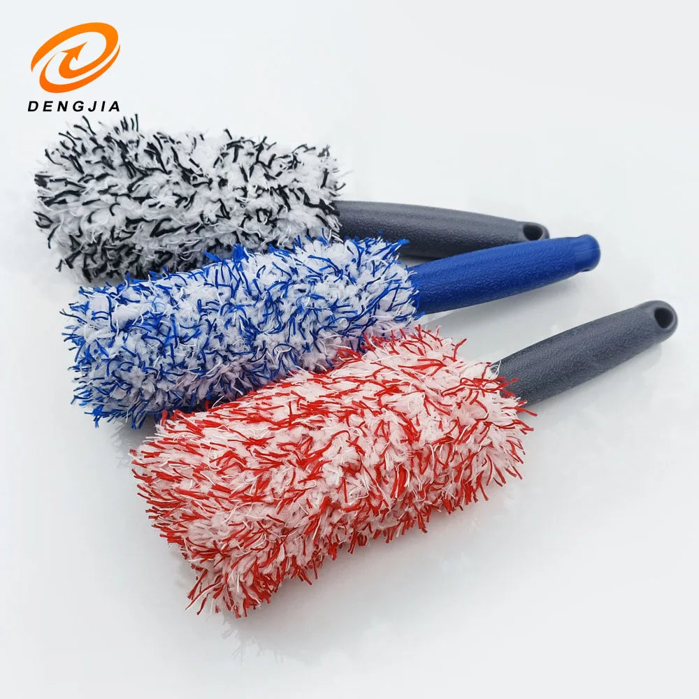 Plush Microfiber Tire Rim Wheel Hub Cleaning Brush Car Beauty Car Wash Brush Maintenance Tools Cleaning Supplies