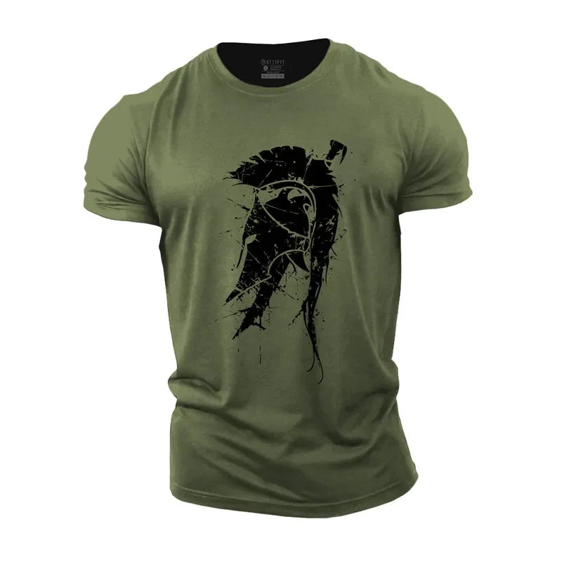 Summer Men's Casual T-Shirt Gym Fitness Outdoor Running Short Sleeve T-Shirt Fashion O Neck Warrior Gym Oversized Men‘s Clothing