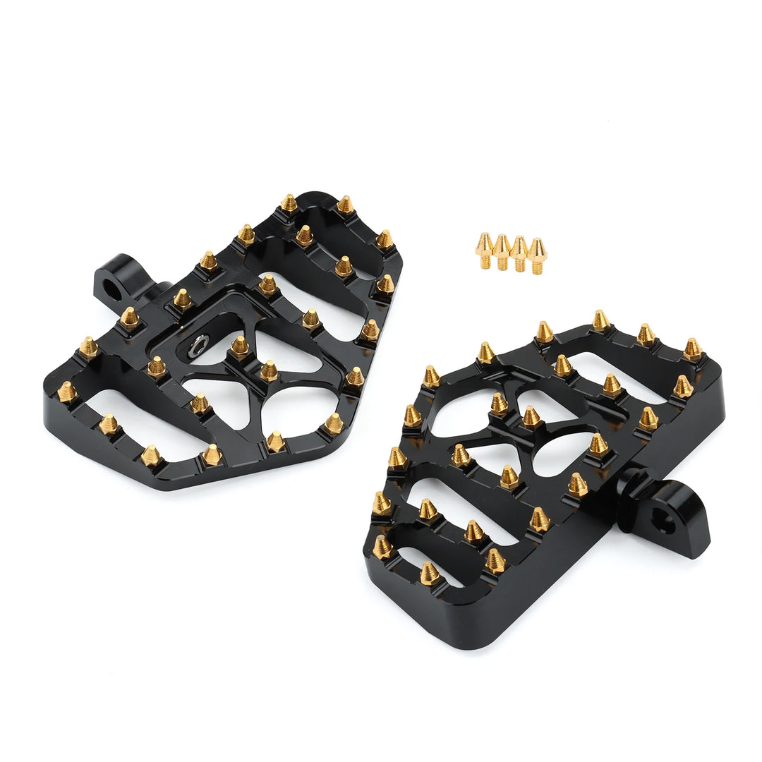 Motorcycle MX Foot Pegs Wide Fat Floorboards Footrests Pedals Peg For Harley Sportster XL 1200 883 Dyna FXDF FLH Bobber Street