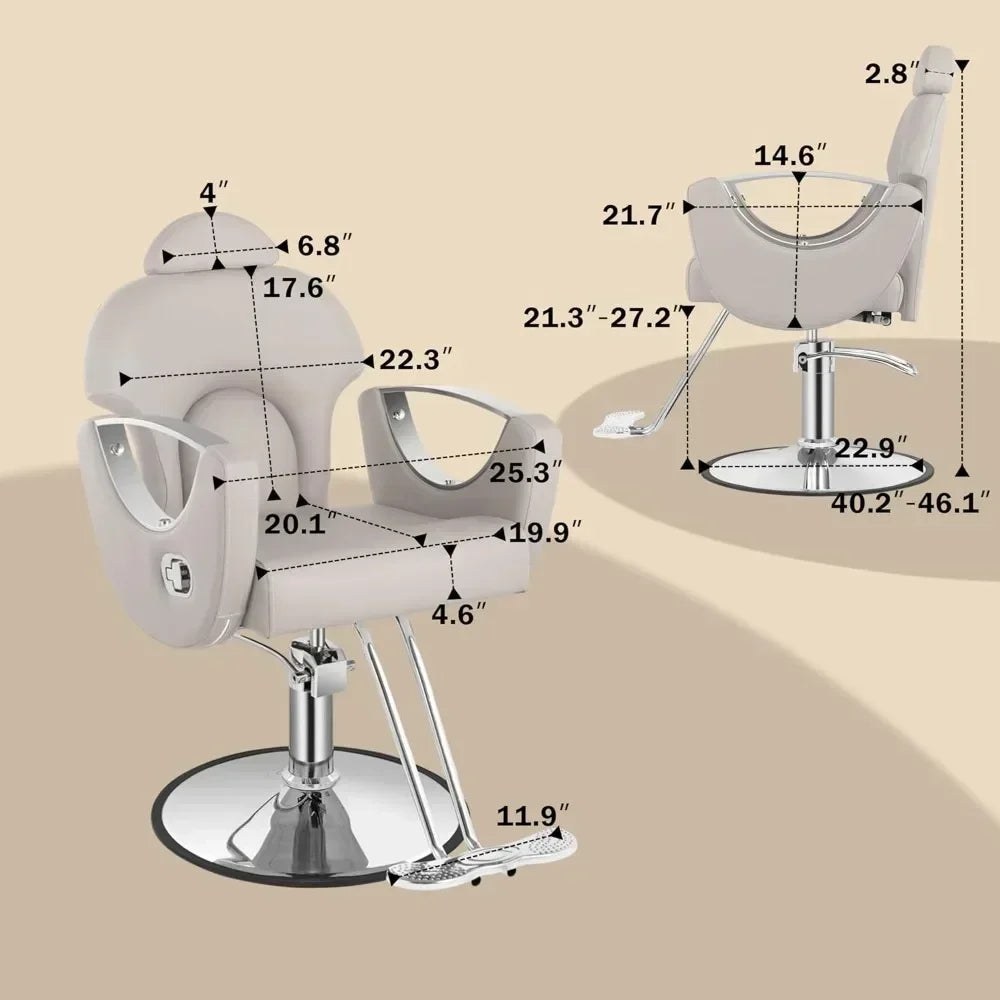 Barber Chair Salon Chair, Height Adjustable, Equipped with Professional Hydraulic PUM, Salon Barber Chair Barber Shop