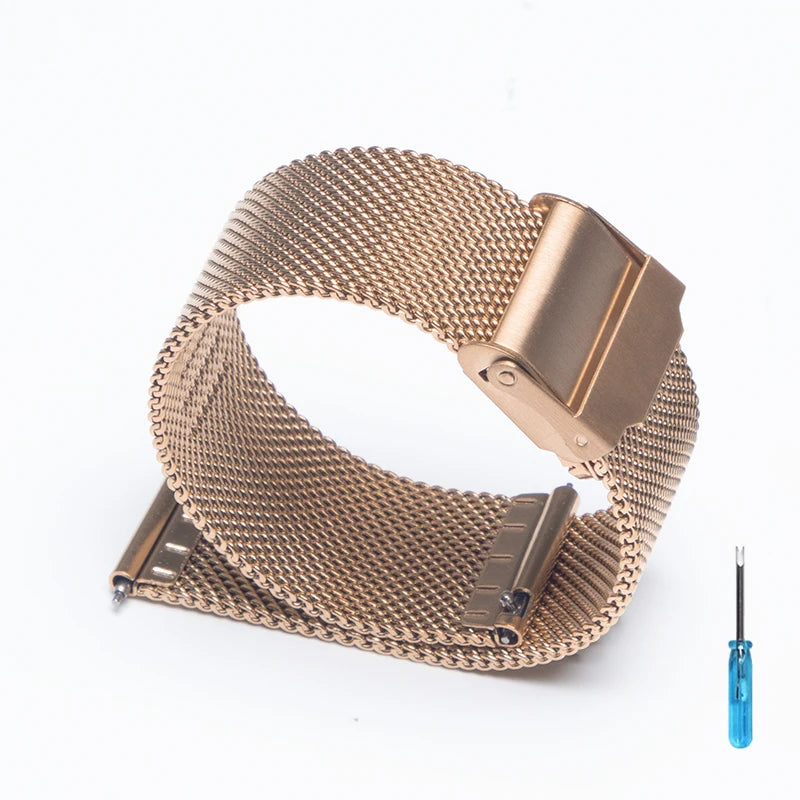 22mm 20mm Milanese Loop Strap For Samsung Galaxy Watch 6 5 4 44mm 40mm S3 Active 2 Amazfit Bracelet Huawei GT 2 3 4 46mm 2e Band