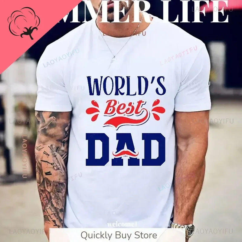 Novelty Awesome World´s Best Dad Daddy Father T Shirts Streetwear Short Sleeve Birthday Gifts Summer Style T-shirt Mens Clothing