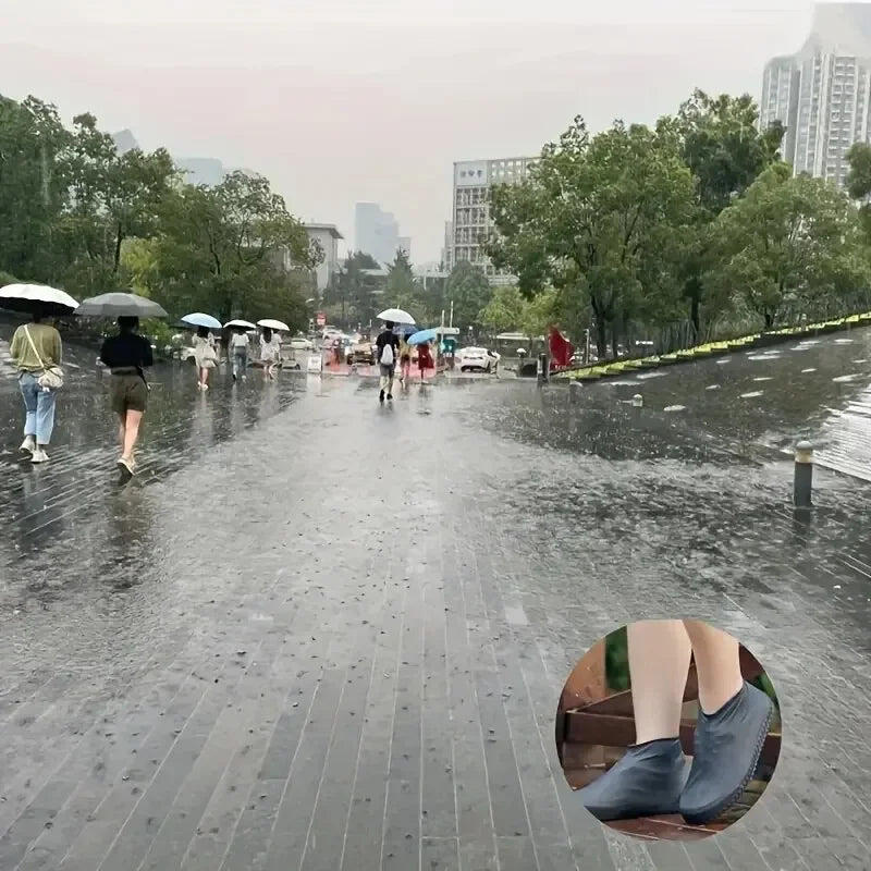 Silicone Waterproof Reusable Rain Shoe Covers