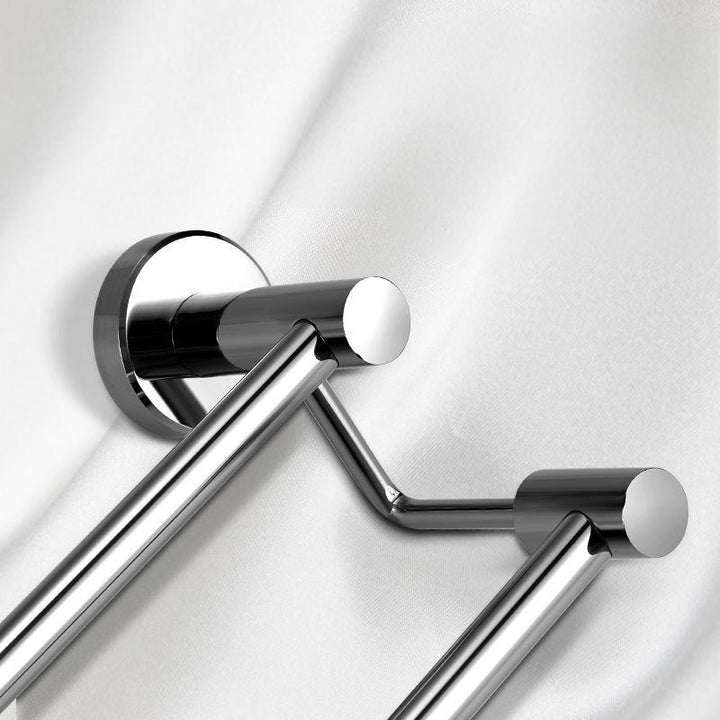 304 stainless steel towel rack, non perforated, bathroom towel double pole hanging rack, household towel rack