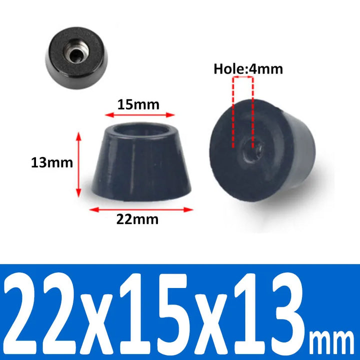 4/8/10/20 Pcs Black Synthetic Rubber Table Foot Pad Non-slip Absorber Shock Stand With Gasket Box Speaker Furniture Leg