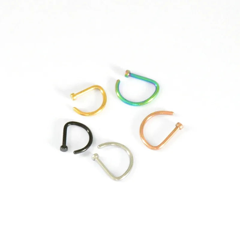 Fake Piercing Nose Ring Earrings Fashion Non Piercing Nose Clip Stainless Steel Septum Body Jewelry