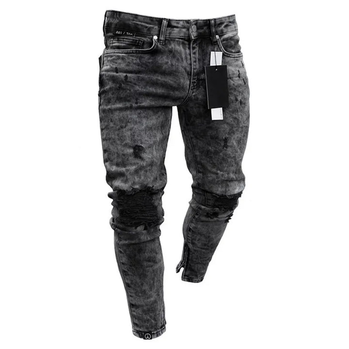 Fashion Jeans Men´s Branded Men's Clothing Clothes Skinny Slim Jean Black Pencil Pants Man Streetwear Fit Cargo Jeans for Men