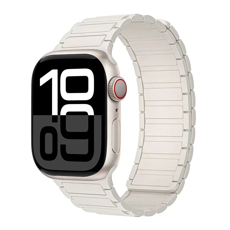 Magnetic Strap for Apple Watch Band 45mm 44 mm 40mm 46mm 41mm 42mm 38 Silicone Bracelet iWatch Series 8 7 6 Se 9 10 Ultra2 49mm