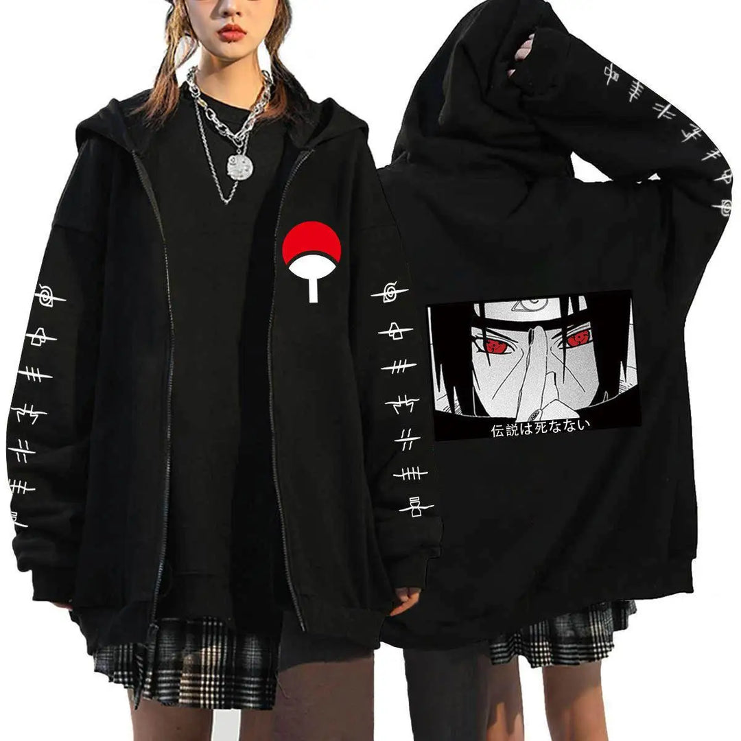 Autumn Zip Up Jacket Anime Naruto Figures Sweatshirt Men Women Plus Size Casual Clothing Harajuku Cartoon Coat Halloween Gifts