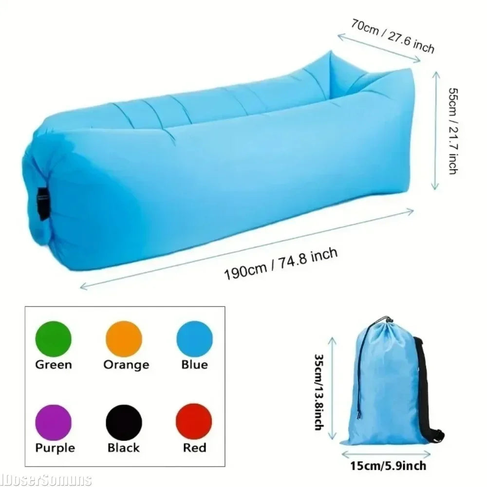 Outdoor Air Lazy Inflatable Sofa Bag Portable Camping Sofa Air Sleeping Bag Lunch Break Mattress Music Festival Concert Recliner