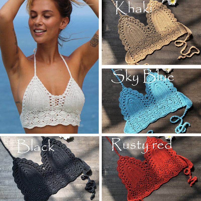 Woman’s Knitted Bikini Top