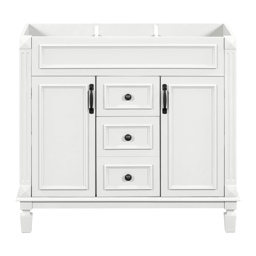 36'' Bathroom Vanity without Top Sink Cabinet only Modern Bathroom Storage Cabinet with 2 Soft Closing Doors and 2 Drawers