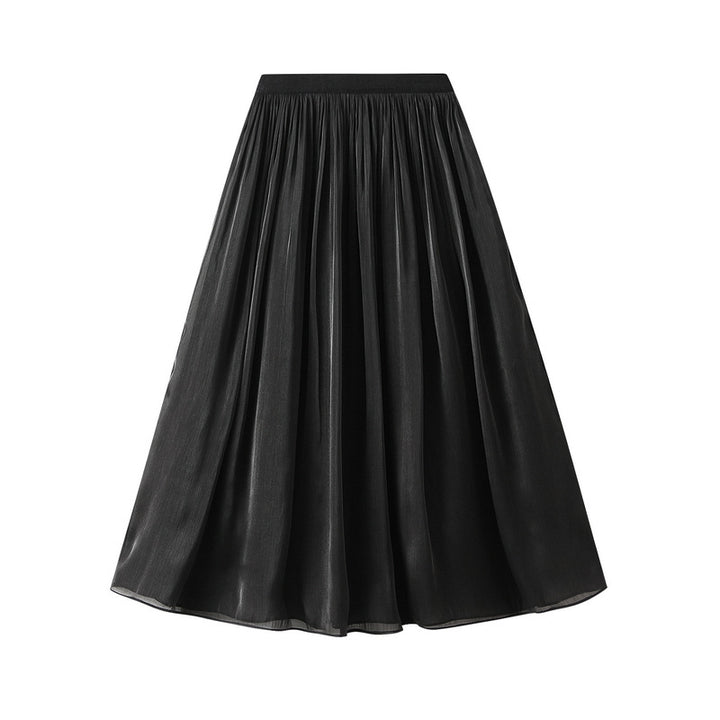 Summer's New Glazed Pearl Skirt Two-Color Willow Crepe Light Drape And Flexible Crotch Skirt