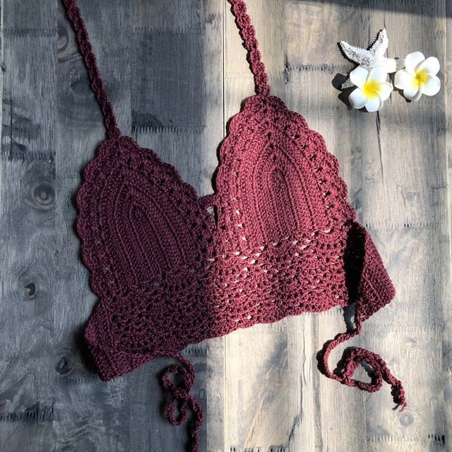 Woman’s Knitted Bikini Top