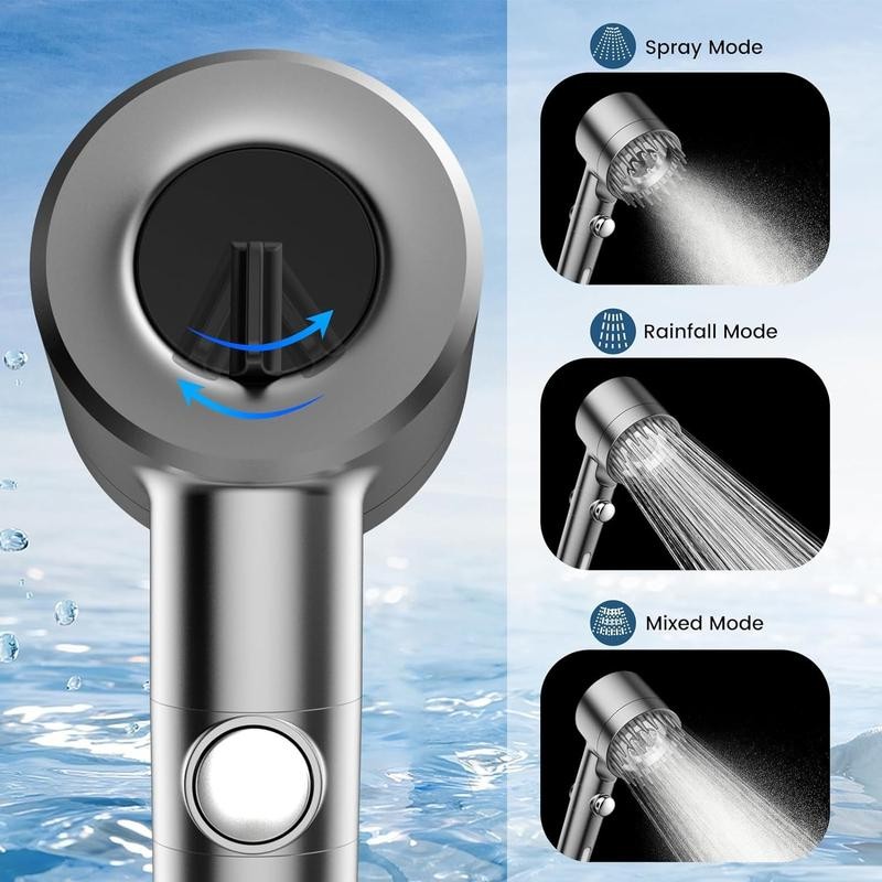 3 Mode Shower set (Shower Head/Adapter/Water Pipe/FilterElement)