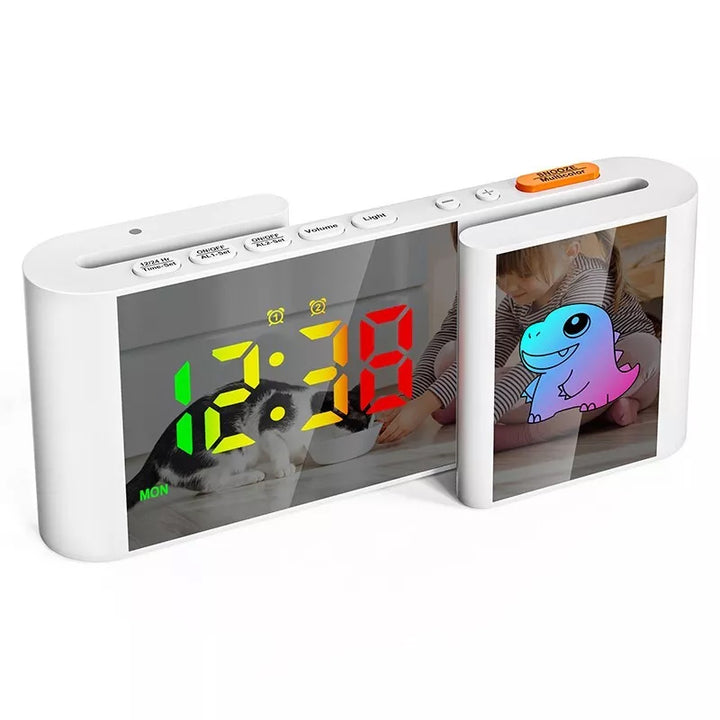 S-shaped Dual-Screen RGB Alarm Clock