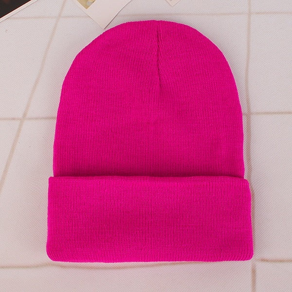 Woman’s Solid Knitted Winter Beanies