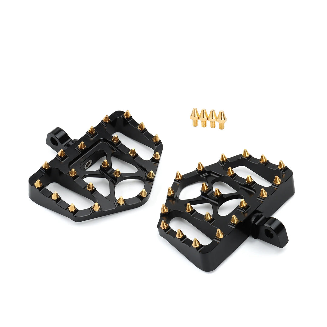 Motorcycle MX Foot Pegs Wide Fat Floorboards Footrests Pedals Peg For Harley Sportster XL 1200 883 Dyna FXDF FLH Bobber Street